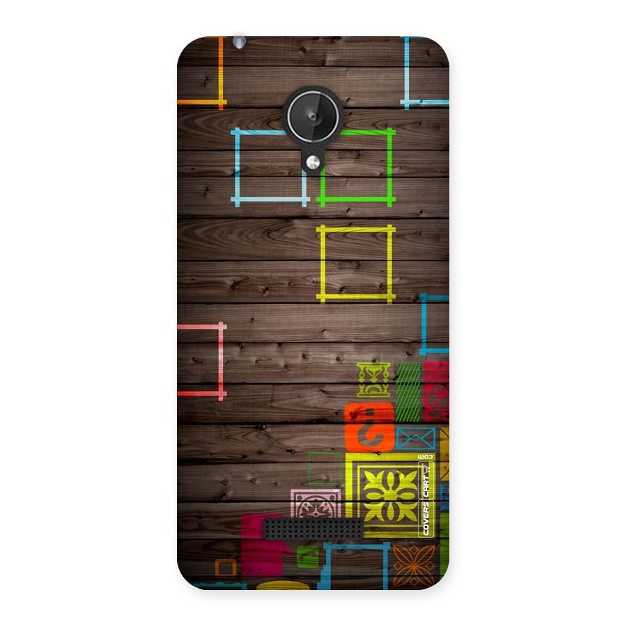 Multicolor Frame Design Back Case for Micromax Canvas Spark Q380