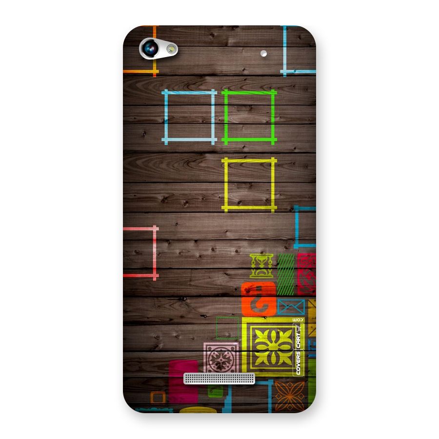 Multicolor Frame Design Back Case for Micromax Hue 2