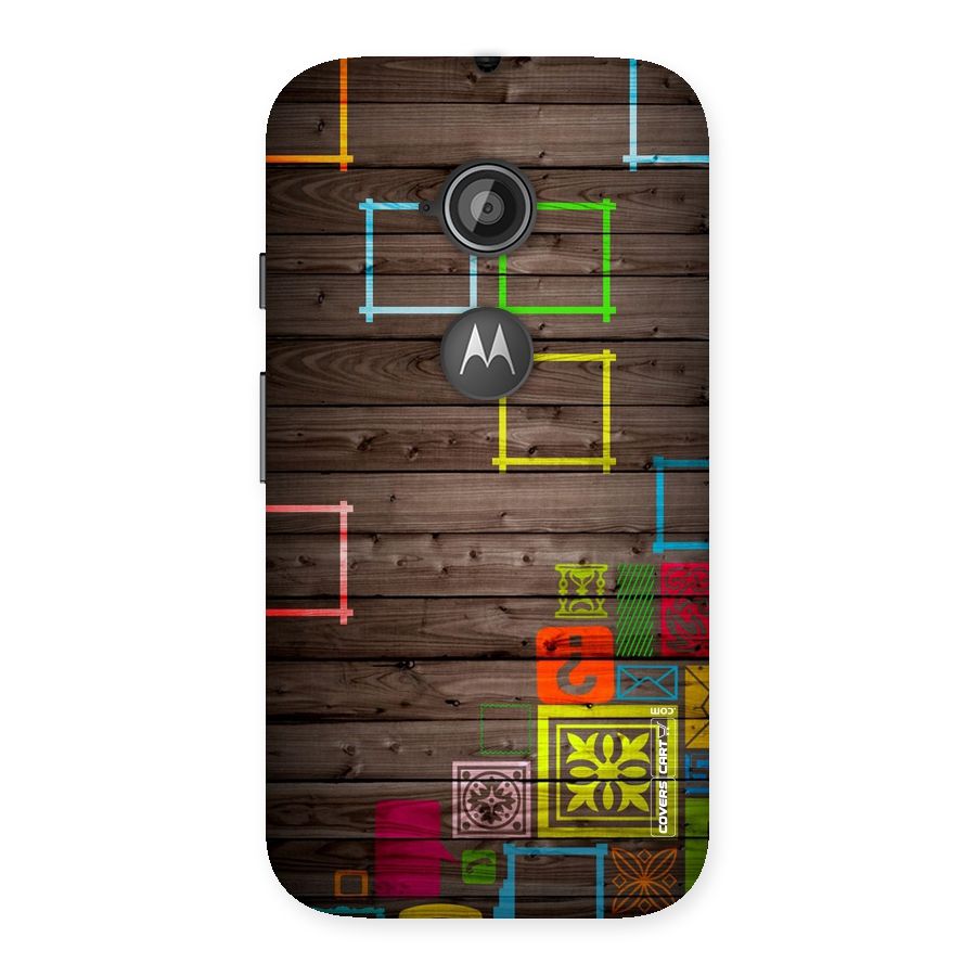 Multicolor Frame Design Back Case for Moto E 2nd Gen