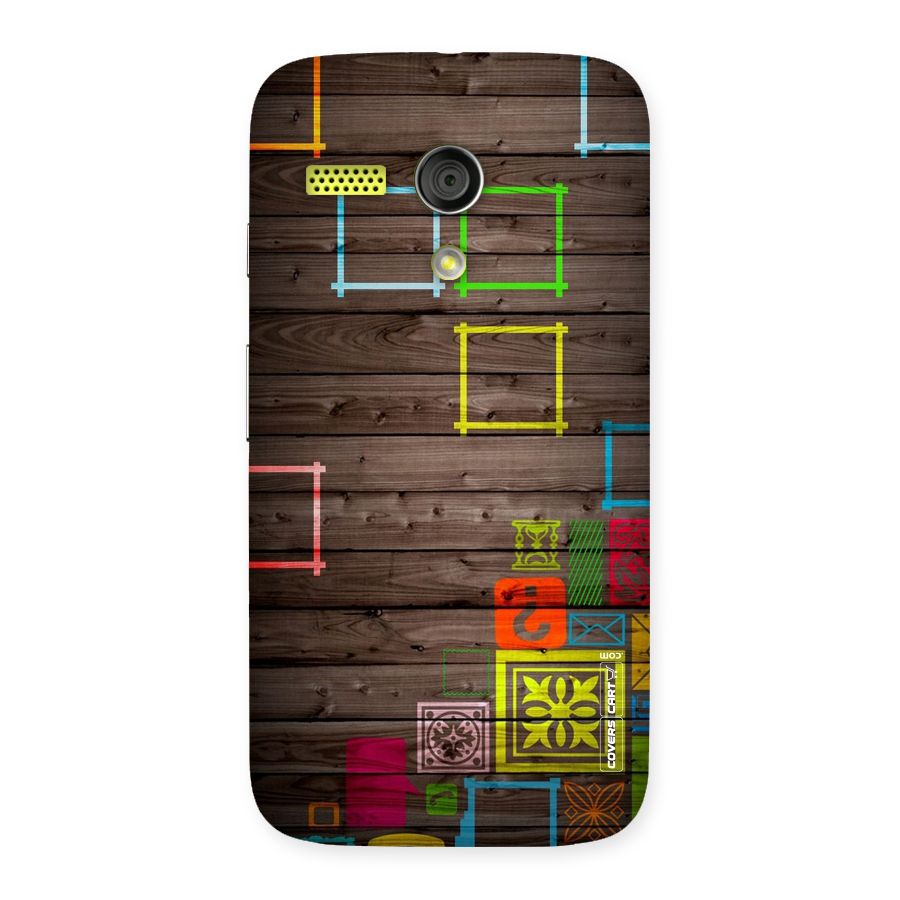 Multicolor Frame Design Back Case for Moto G