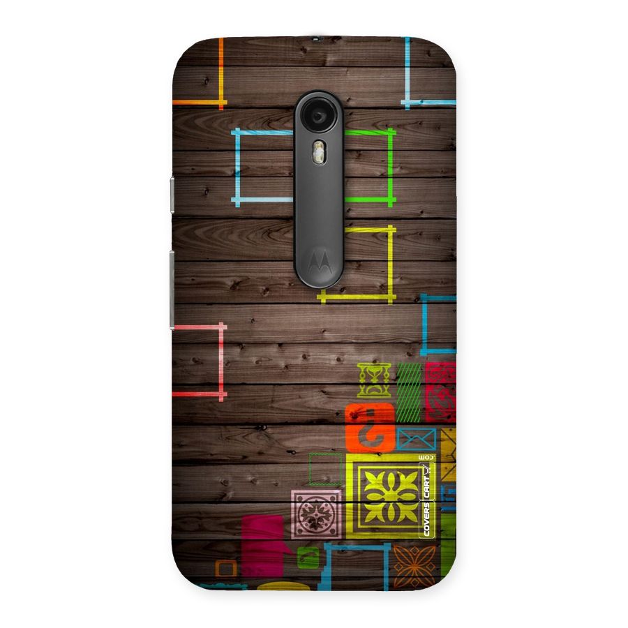Multicolor Frame Design Back Case for Moto G Turbo