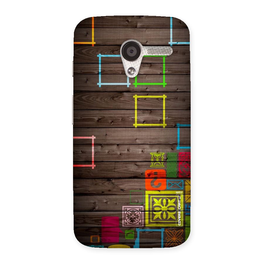 Multicolor Frame Design Back Case for Moto X