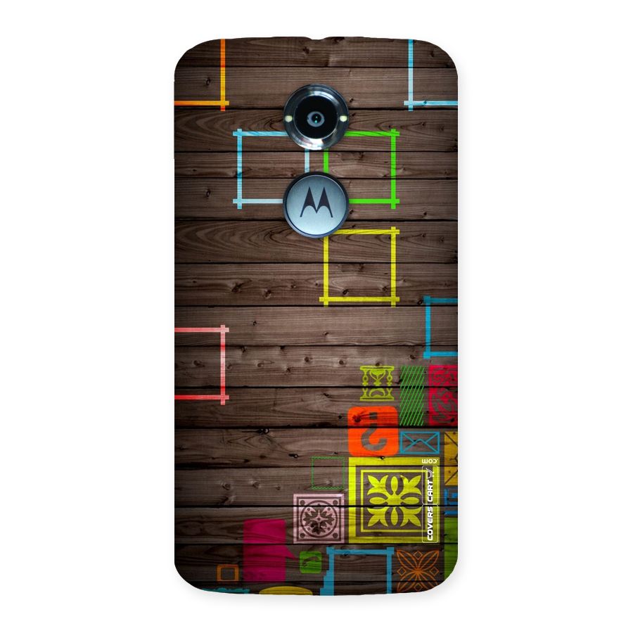 Multicolor Frame Design Back Case for Moto X 2nd Gen