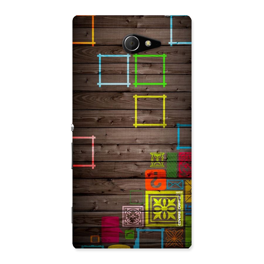 Multicolor Frame Design Back Case for Sony Xperia M2
