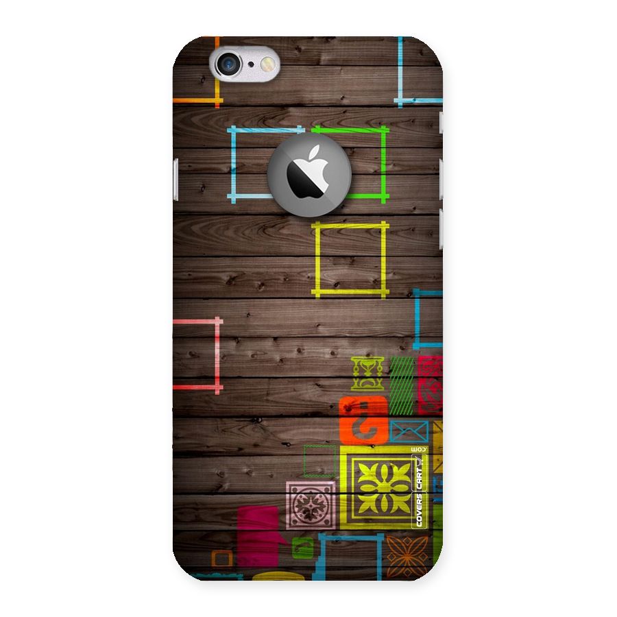 Multicolor Frame Design Back Case for iPhone 6 Logo Cut