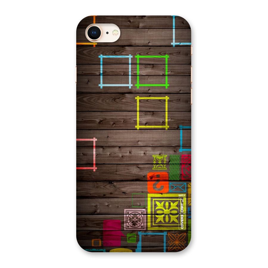 Multicolor Frame Design Back Case for iPhone 8