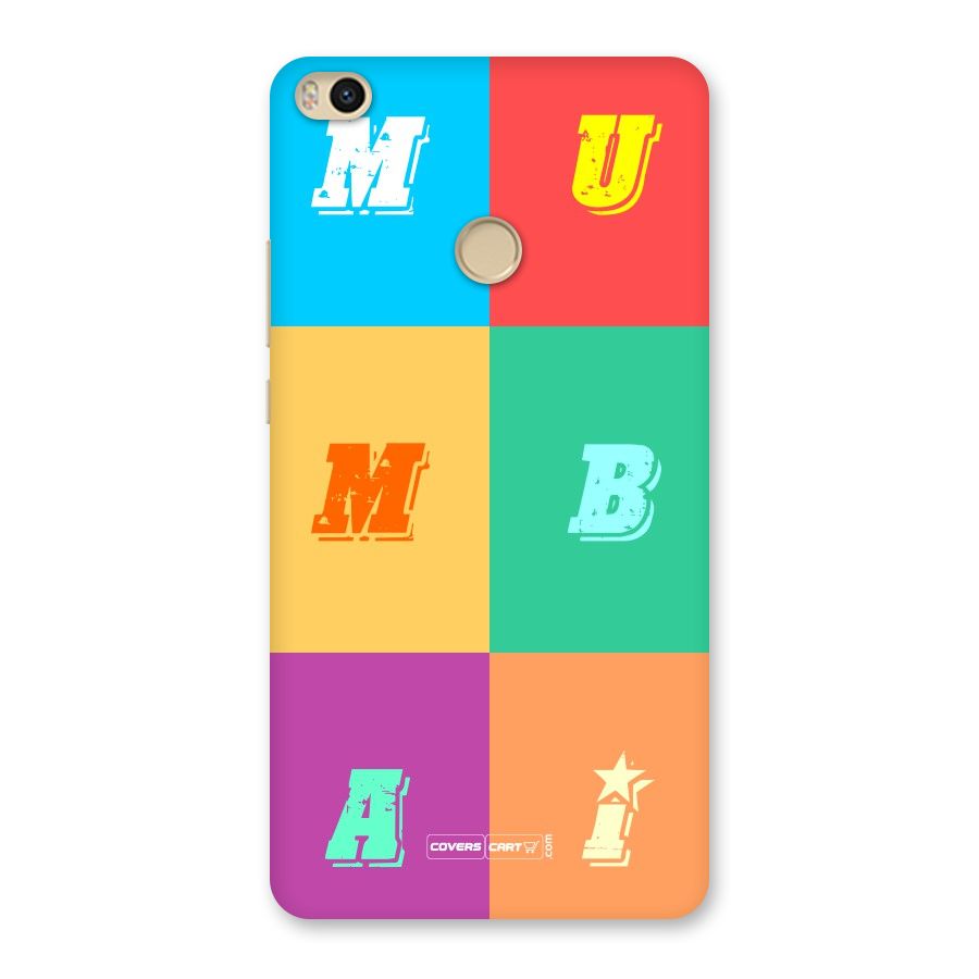 Mumbai Alphabets Back Case for Mi Max 2