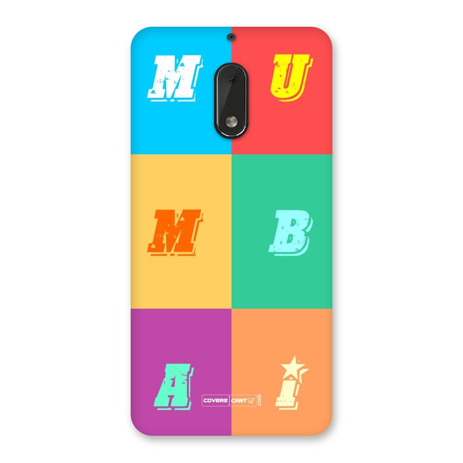 Mumbai Alphabets Back Case for Nokia 6