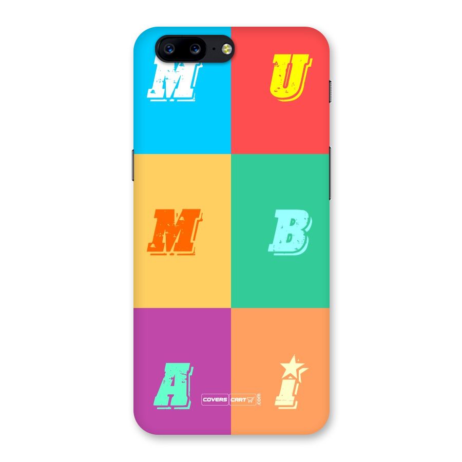 Mumbai Alphabets Back Case for OnePlus 5