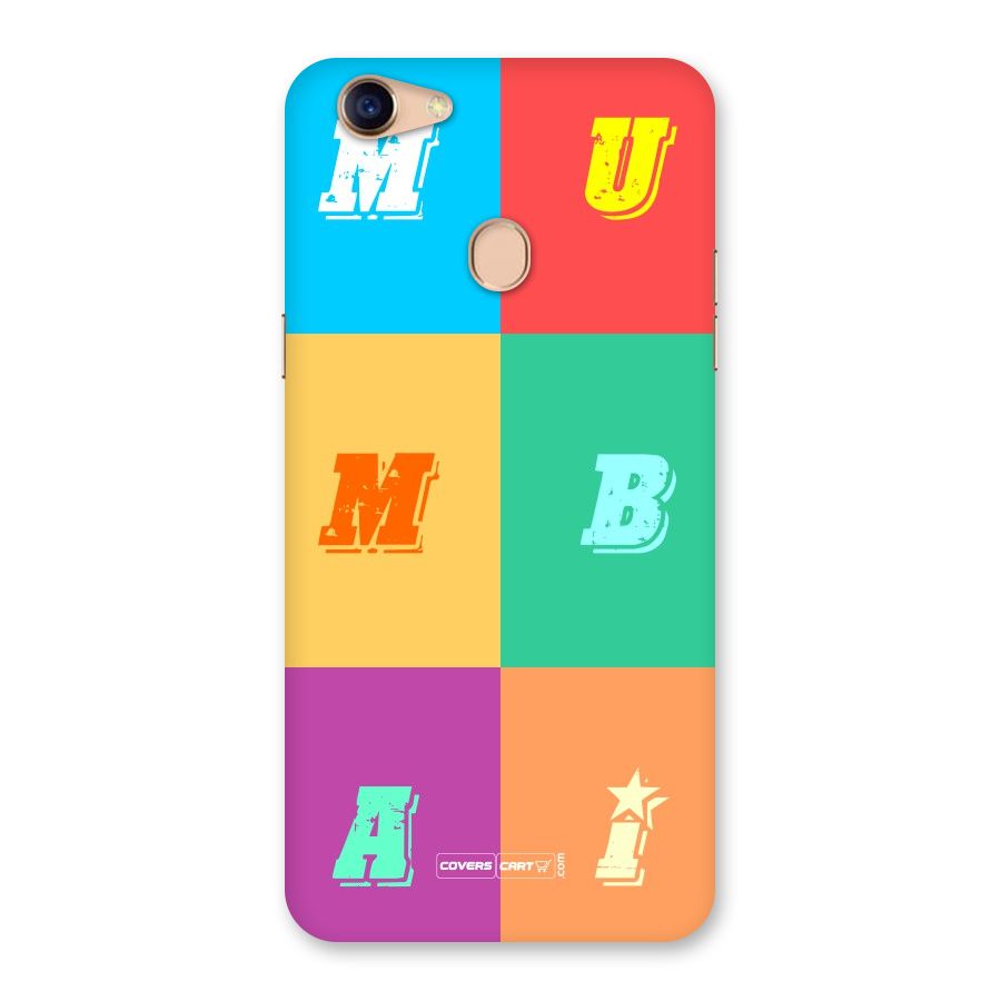 Mumbai Alphabets Back Case for Oppo F5