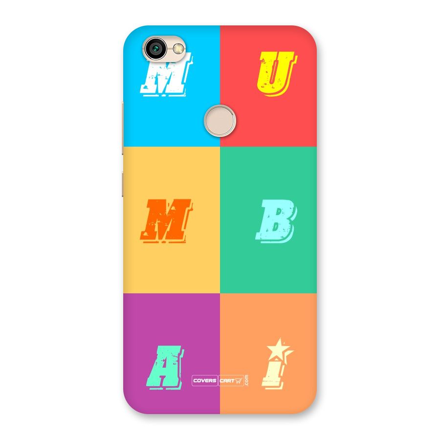 Mumbai Alphabets Back Case for Redmi Y1 2017