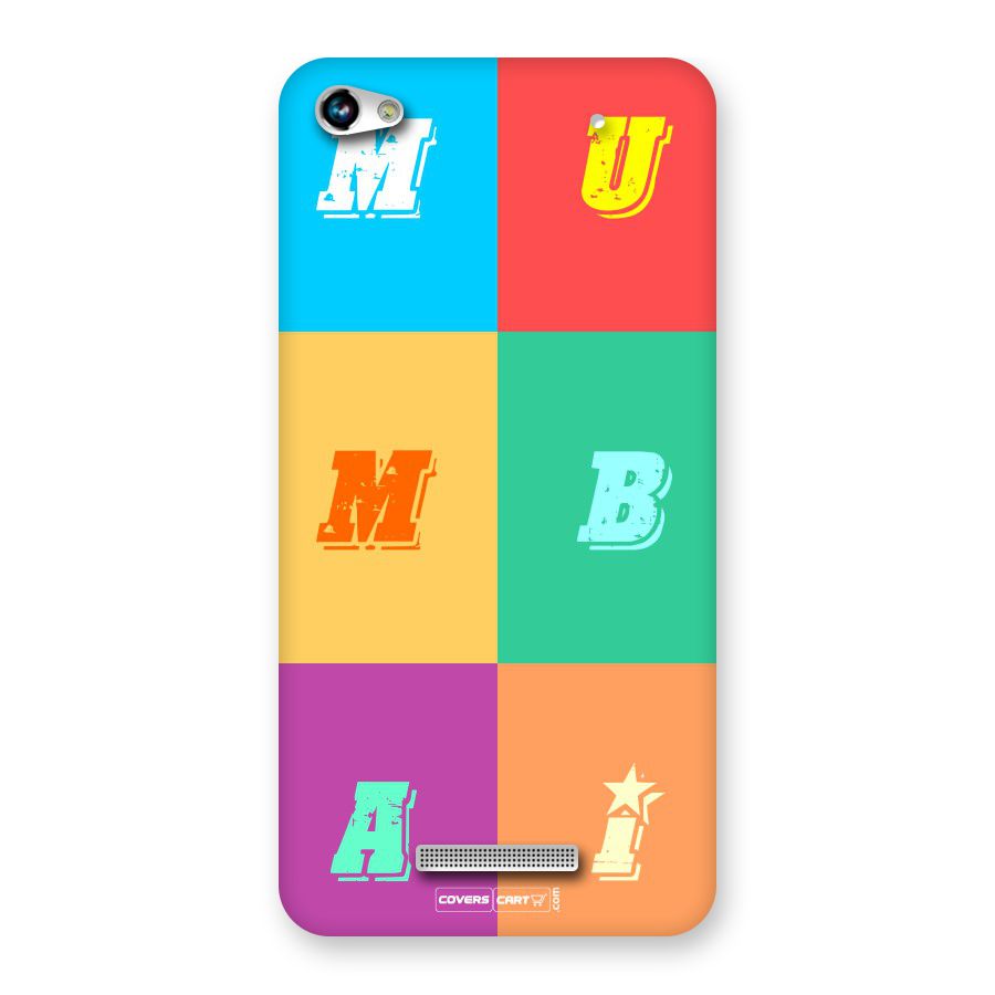 Mumbai Alphabets Back Case for Canvas Hue 2 A316