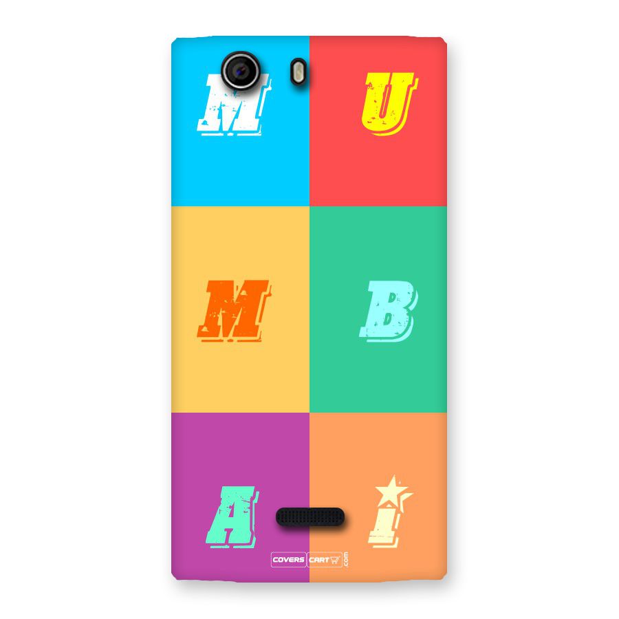 Mumbai Alphabets Back Case for Canvas Nitro 2