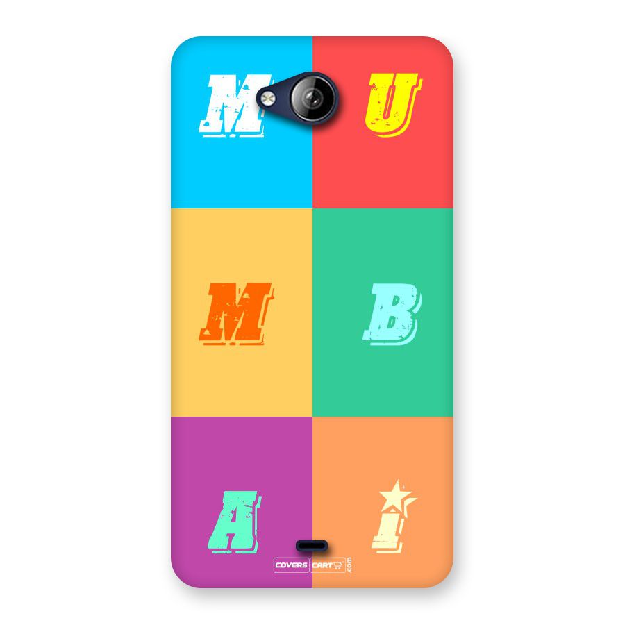 Mumbai Alphabets Back Case for Canvas Play