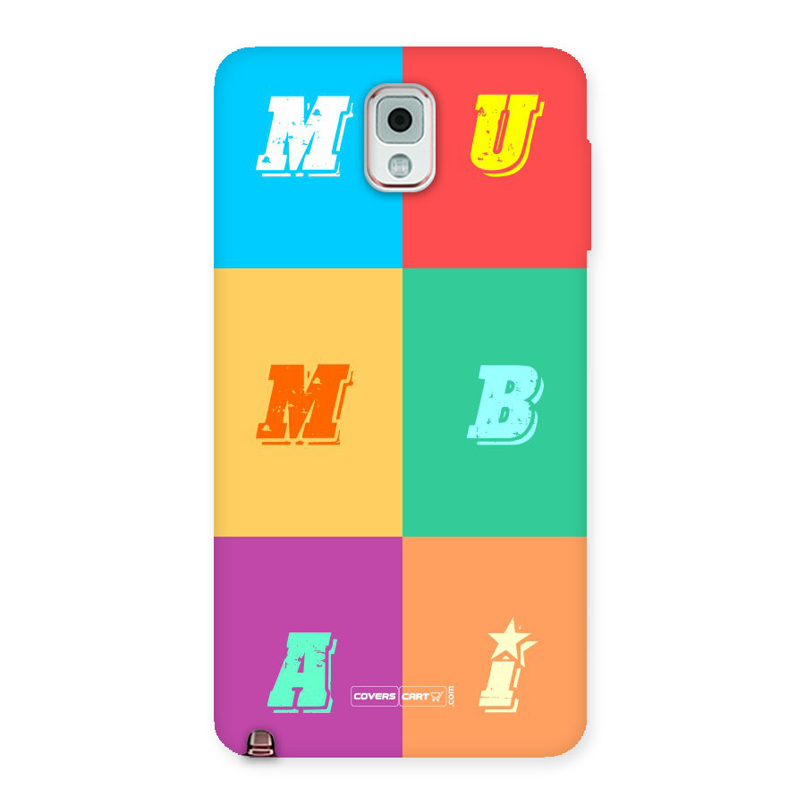 Mumbai Alphabets Back Case for Galaxy Note 3