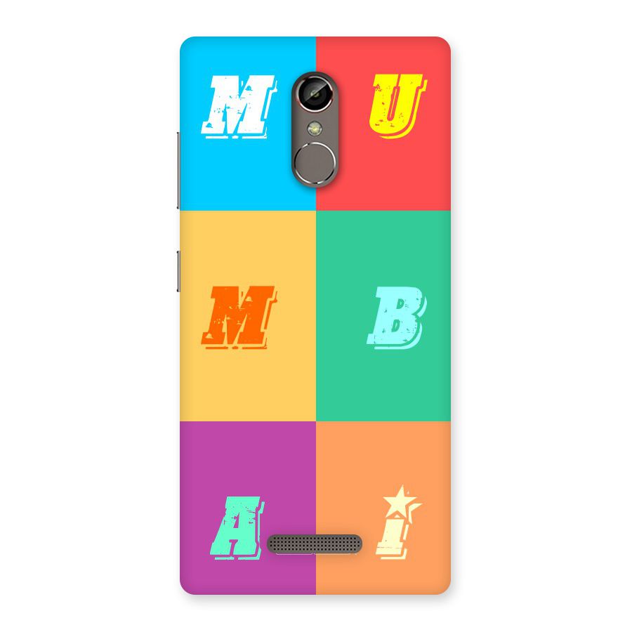 Mumbai Alphabets Back Case for Gionee S6s