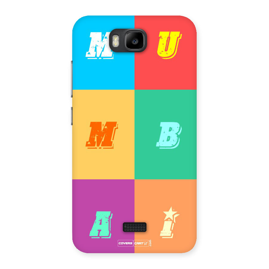 Mumbai Alphabets Back Case for Honor Bee