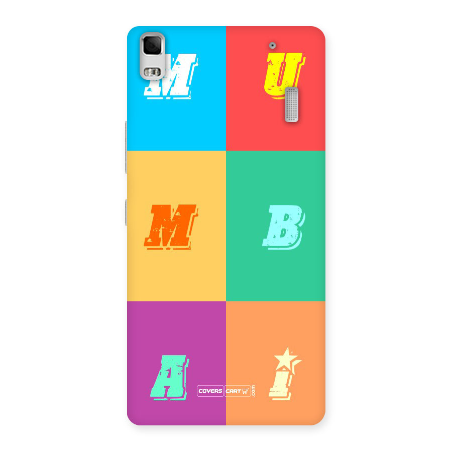 Mumbai Alphabets Back Case for Lenovo A7000