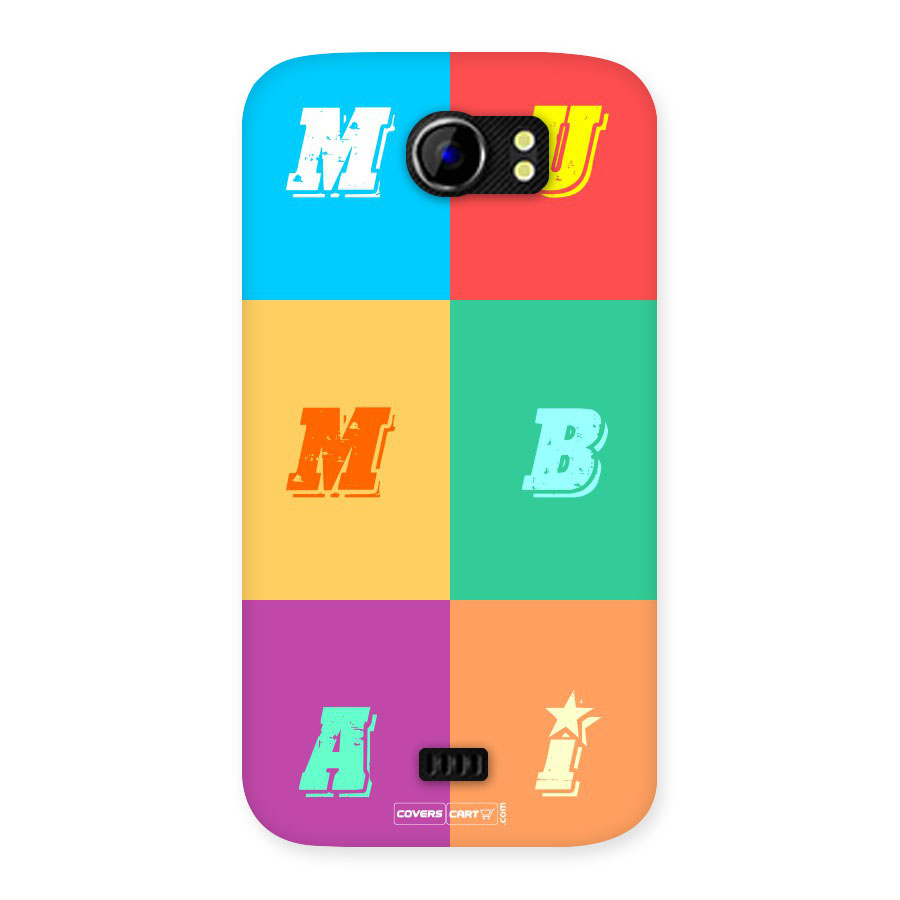Mumbai Alphabets Back Case for Micromax Canvas 2 A110