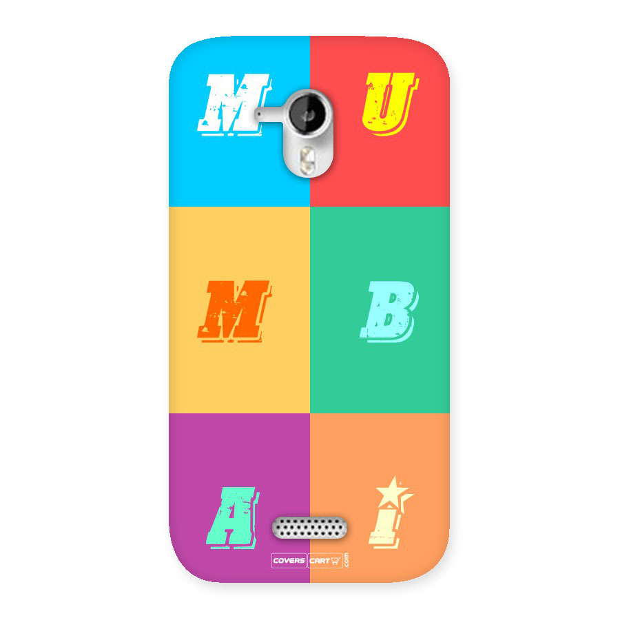 Mumbai Alphabets Back Case for Micromax Canvas HD A116