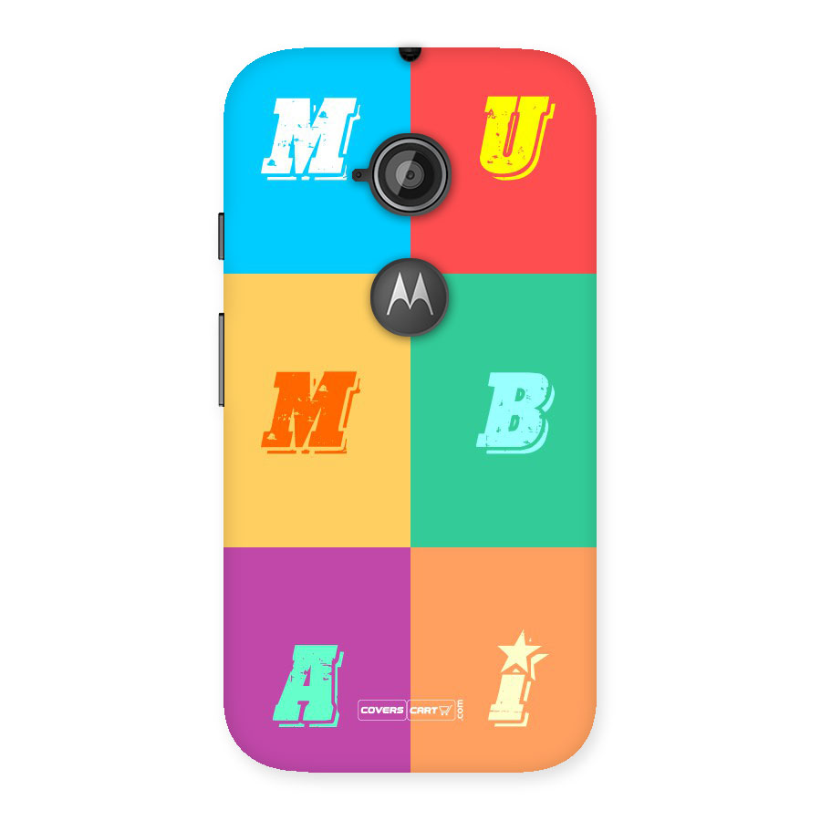 Mumbai Alphabets Back Case for Moto E 2nd Gen