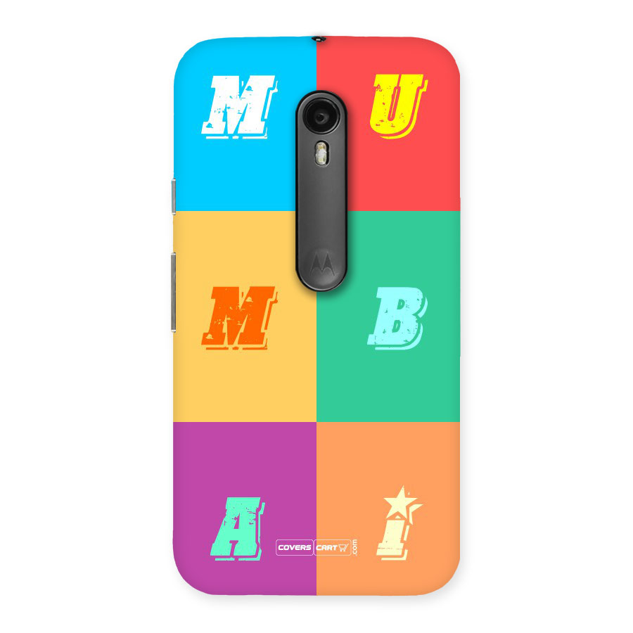 Mumbai Alphabets Back Case for Moto G3