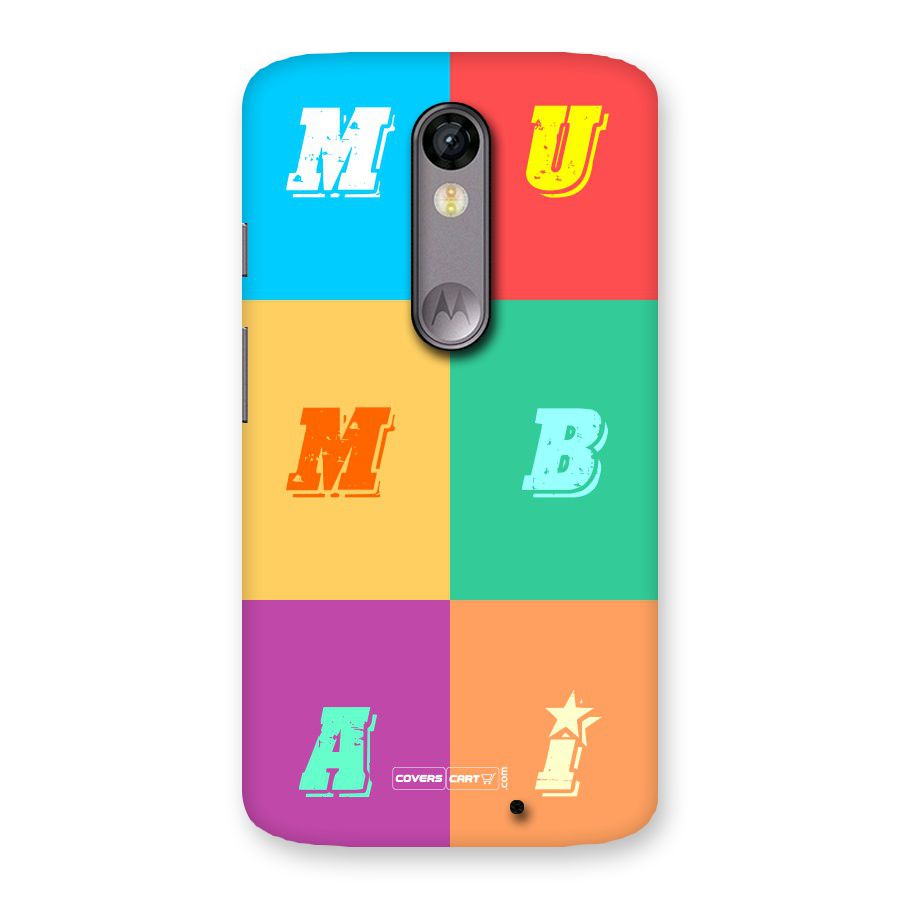 Mumbai Alphabets Back Case for Moto X Force