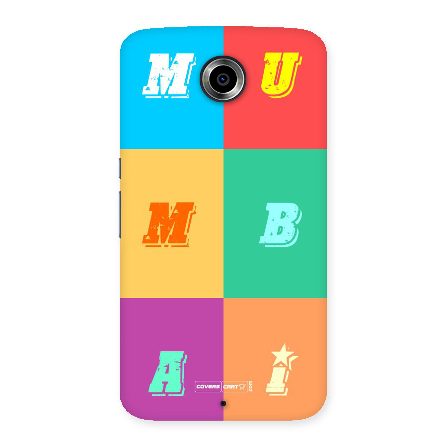 Mumbai Alphabets Back Case for Nexus 6