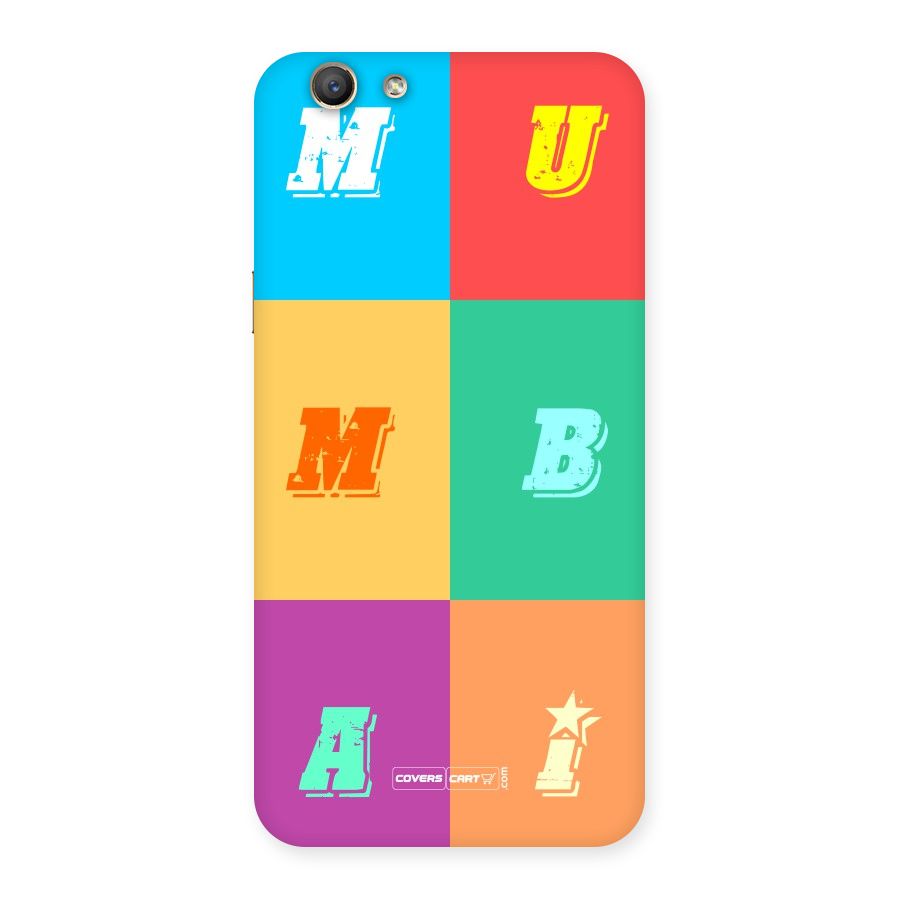 Mumbai Alphabets Back Case for Oppo F1s