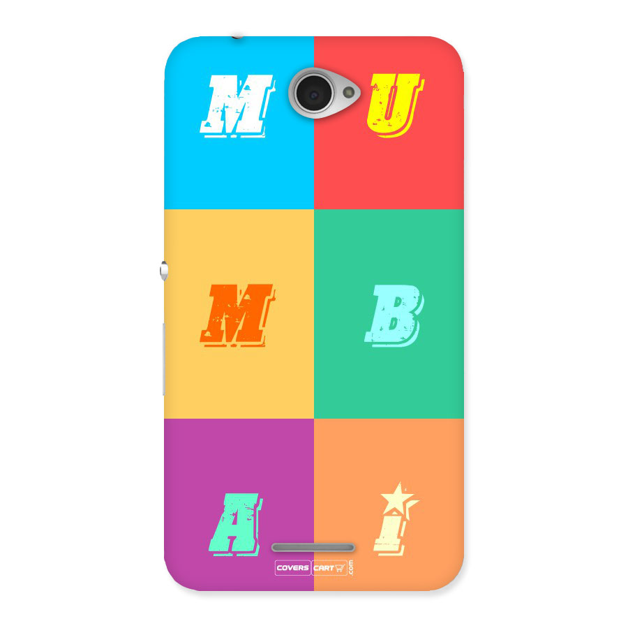 Mumbai Alphabets Back Case for Sony Xperia E4