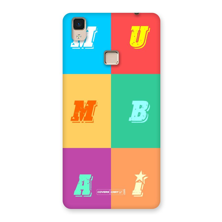 Mumbai Alphabets Back Case for V3 Max