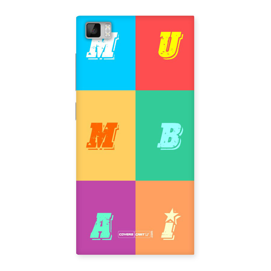 Mumbai Alphabets Back Case for Xiaomi Mi3