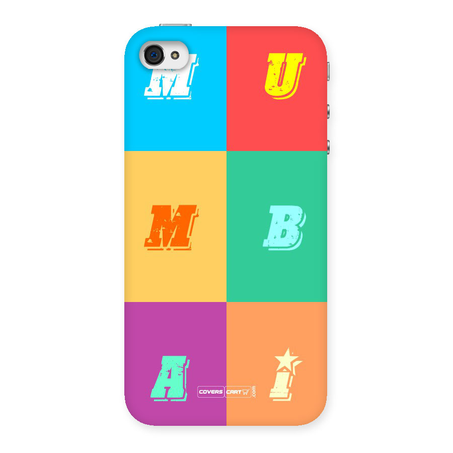 Mumbai Alphabets Back Case for iPhone 4 4s