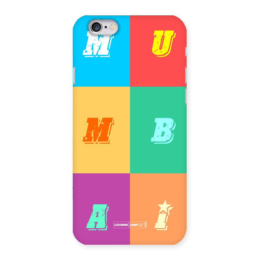 Mumbai Alphabets Back Case for iPhone 6 6S