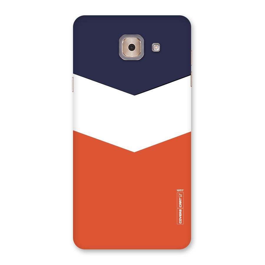 Navy Blue White Orange Arrow Back Case for Galaxy J7 Max