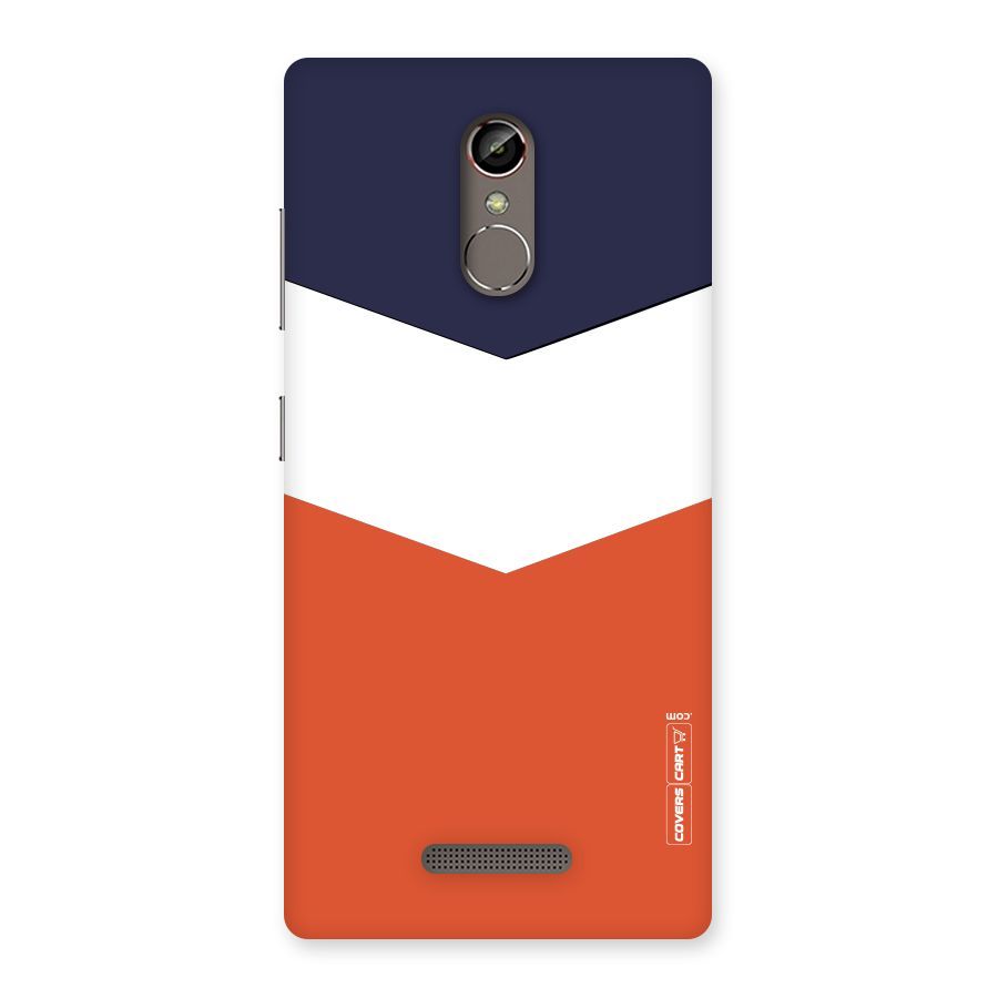 Navy Blue White Orange Arrow Back Case for Gionee S6s