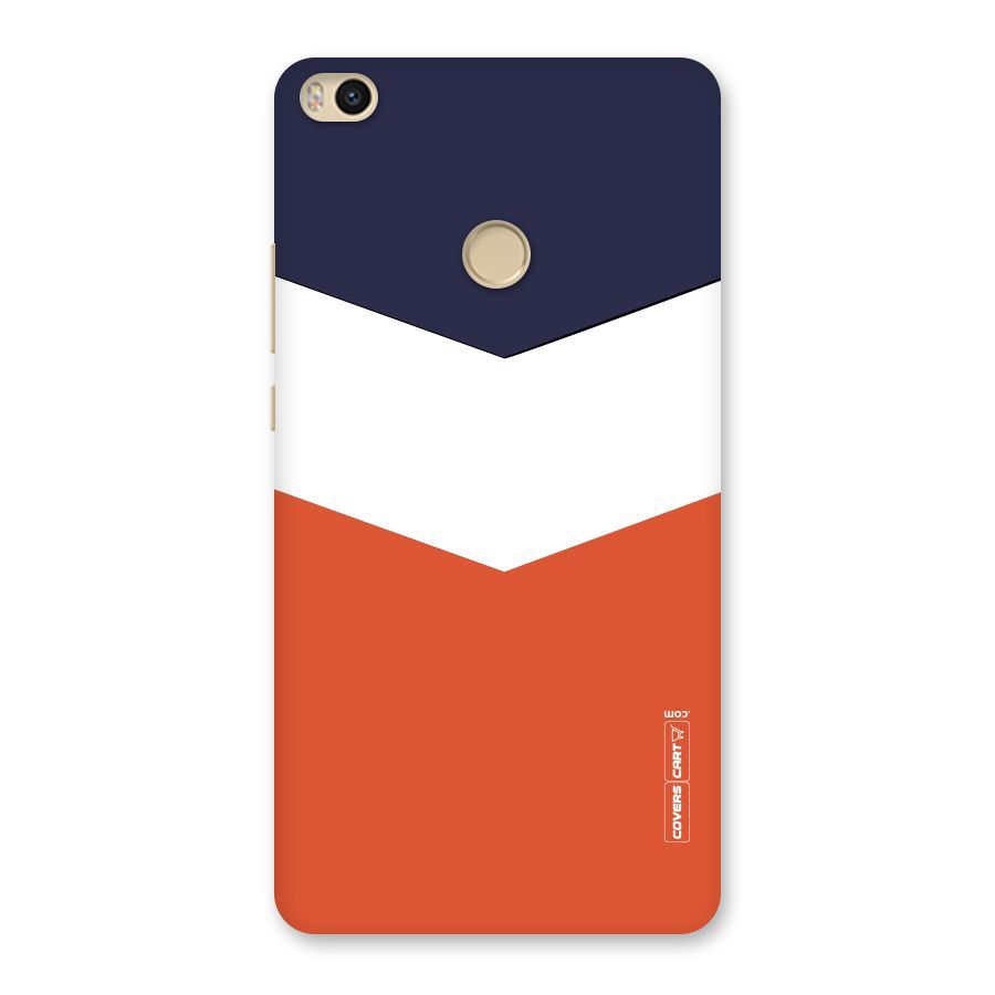 Navy Blue White Orange Arrow Back Case for Mi Max 2