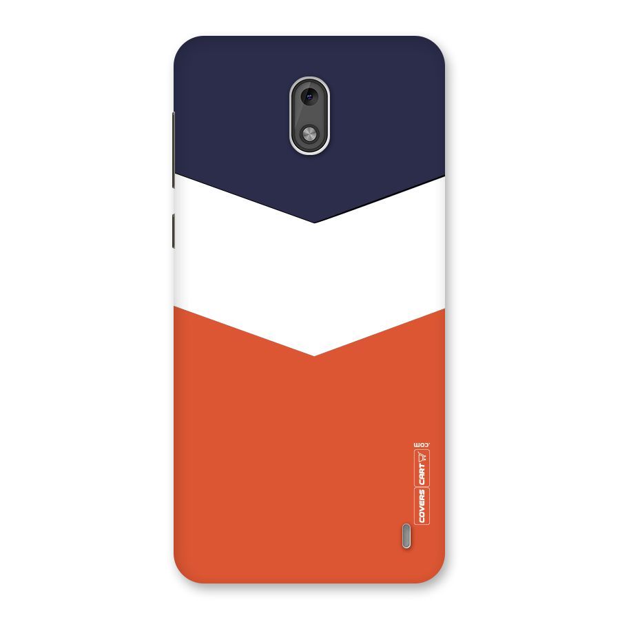 Navy Blue White Orange Arrow Back Case for Nokia 2