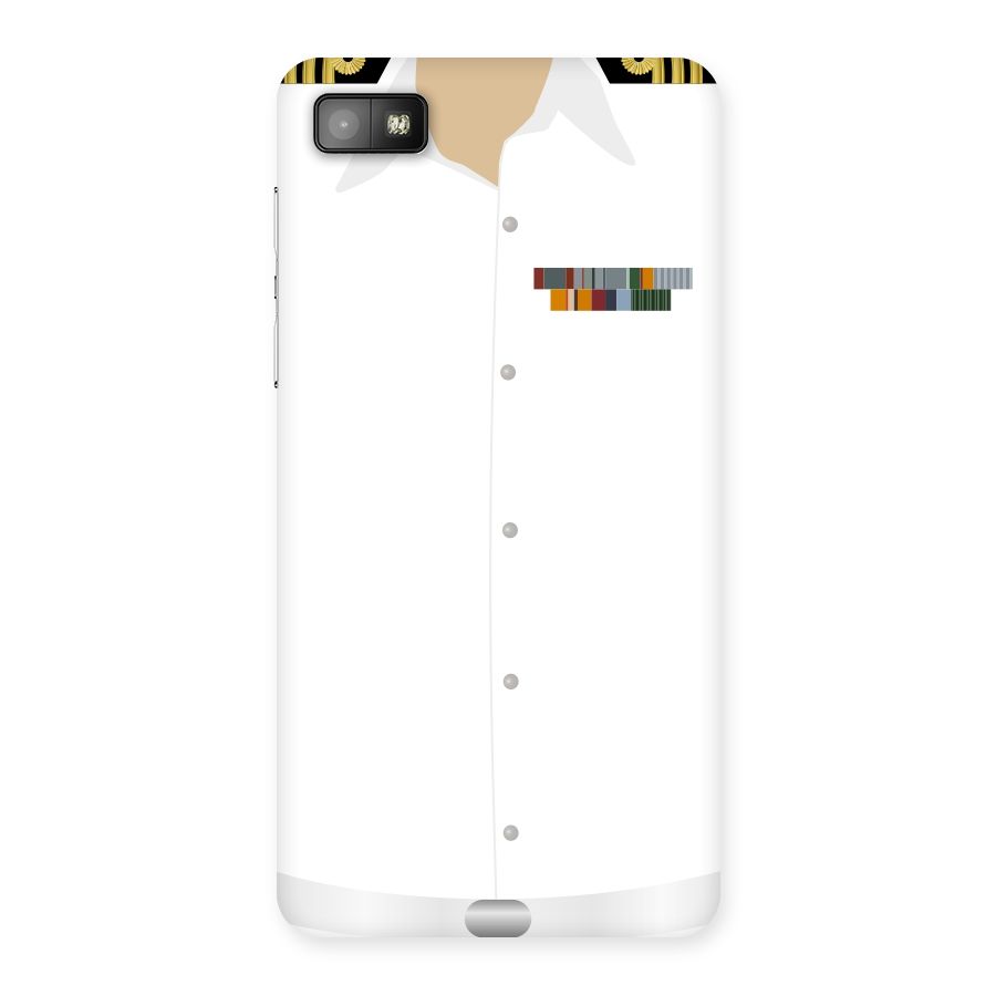 Navy Uniform Back Case for Blackberry Z10