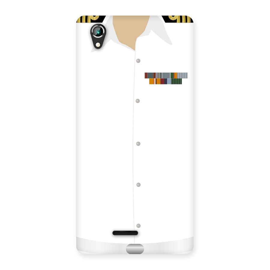 Navy Uniform Back Case for Lava Iris 800
