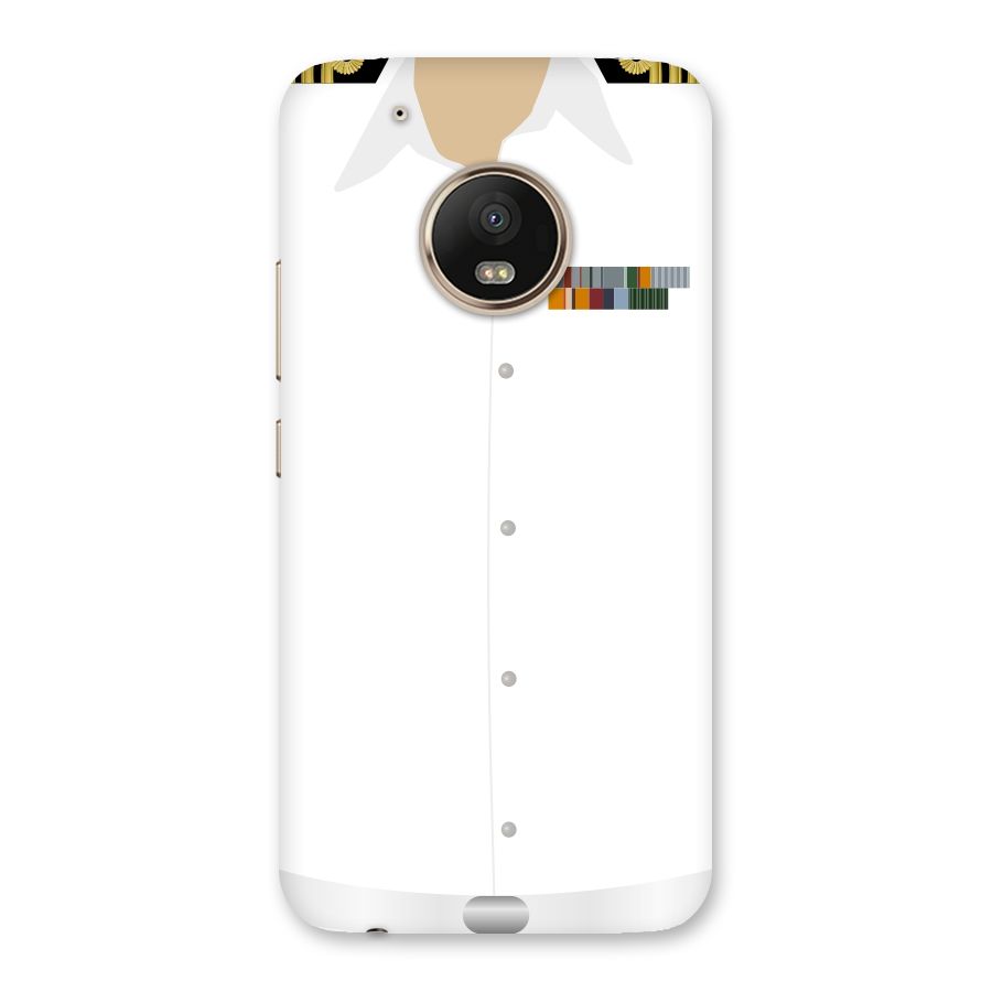 Navy Uniform Back Case for Moto G5 Plus