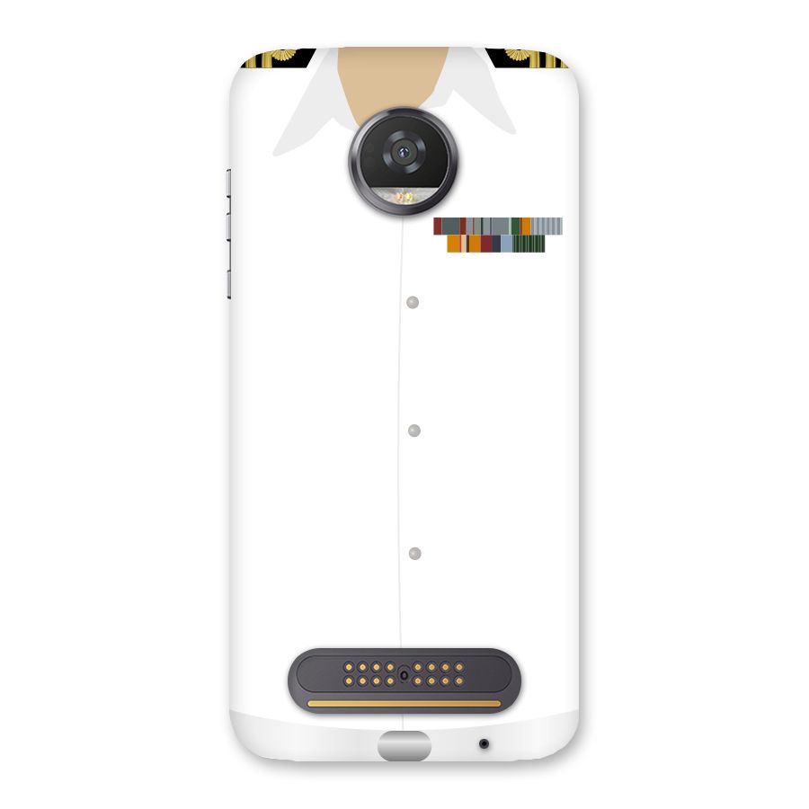 Navy Uniform Back Case for Moto Z2 Play