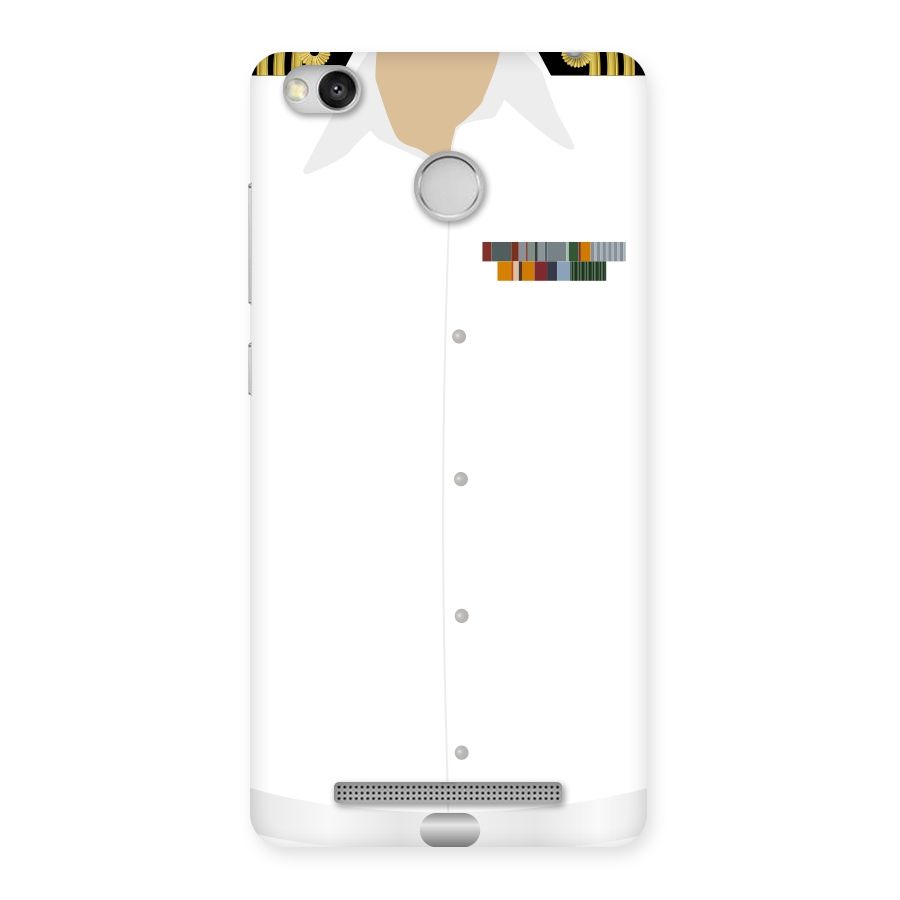 Navy Uniform Back Case for Redmi 3S Prime