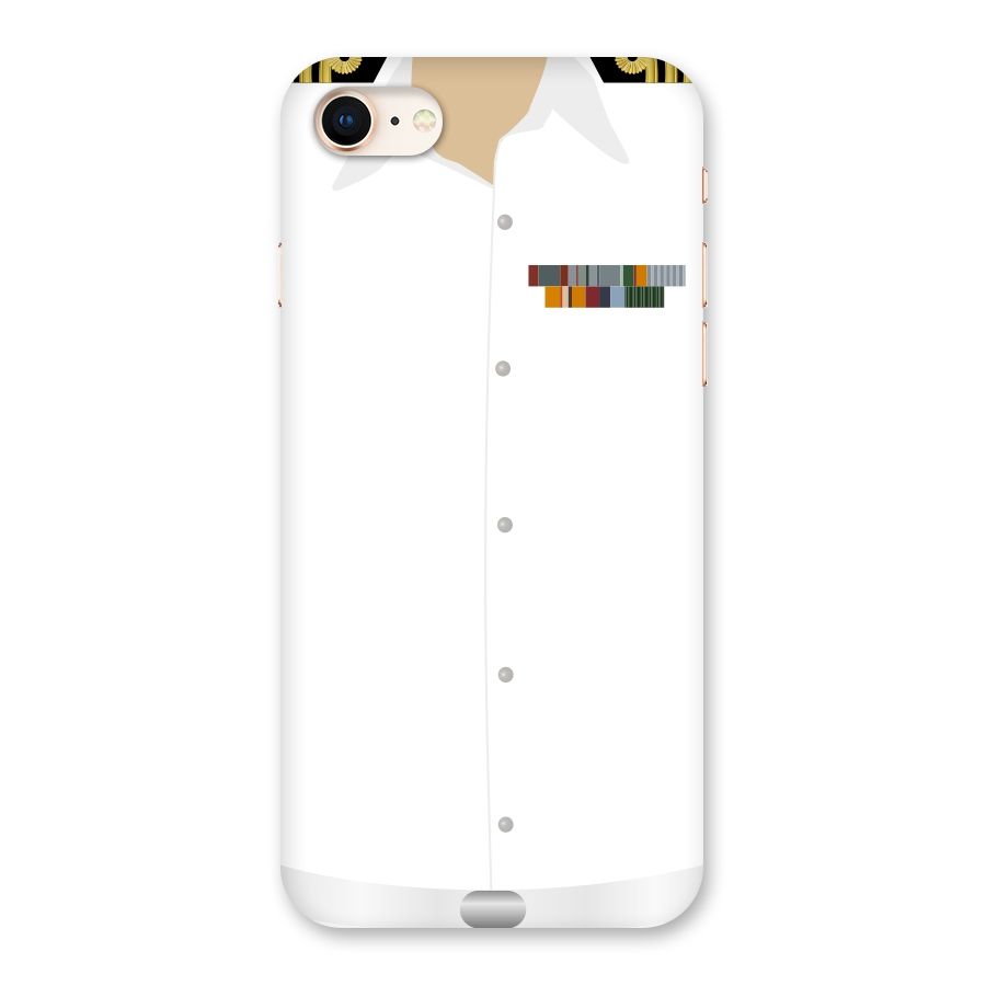 Navy Uniform Back Case for iPhone 8