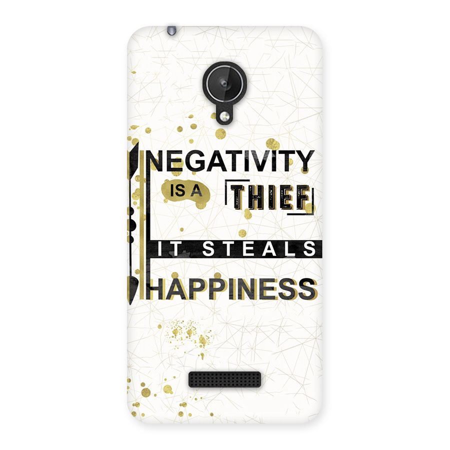 Negativity Thief Back Case for Micromax Canvas Spark Q380