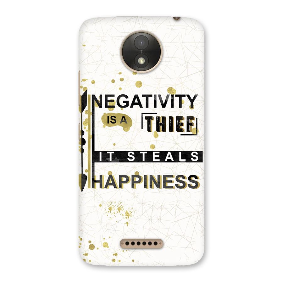 Negativity Thief Back Case for Moto C Plus