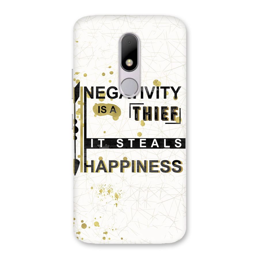 Negativity Thief Back Case for Moto M