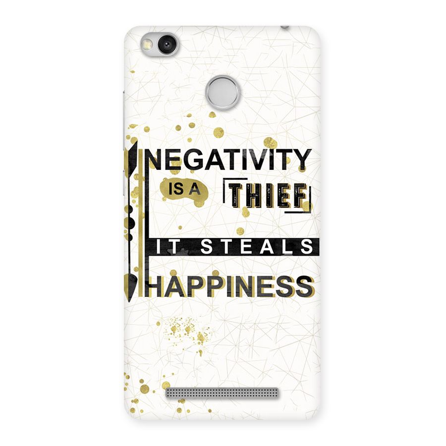 Negativity Thief Back Case for Redmi 3S Prime