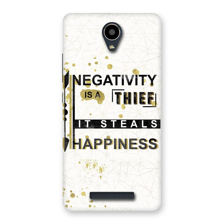 Negativity Thief Back Case for Redmi Note 2