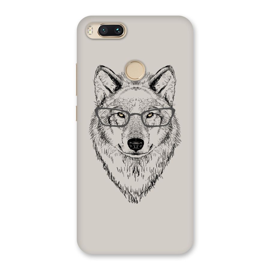 Nerdy Wolf Back Case for Mi A1